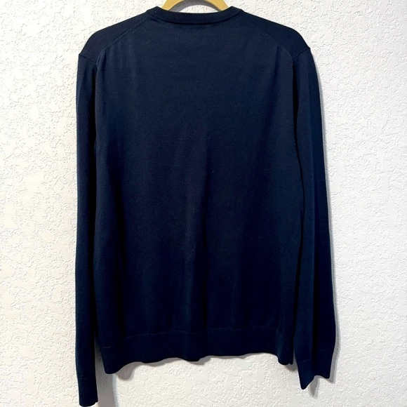 Bonobos Navy V-neck Slim Fit Merino Wool Men’s Plus Size Pullover Sweater - Picture 4 of 4